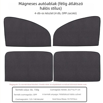 Autóüveghez mágneses rögzítésű napvédő takaró, Oxford szövetből készült hőszigetelő bevonat, oldalsó napvédő, universal