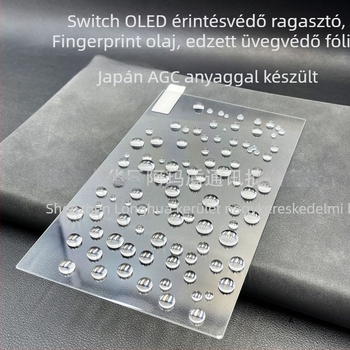 Nintendo Switch OLED kijelzővédő edzett üvegből – ujjlenyomat mintázatú bevonat, 0,33 mm, fényáteresztés ≥92%