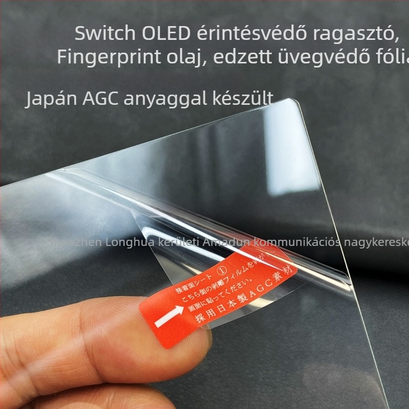 Nintendo Switch OLED kijelzővédő edzett üvegből – ujjlenyomat mintázatú bevonat, 0,33 mm, fényáteresztés ≥92%