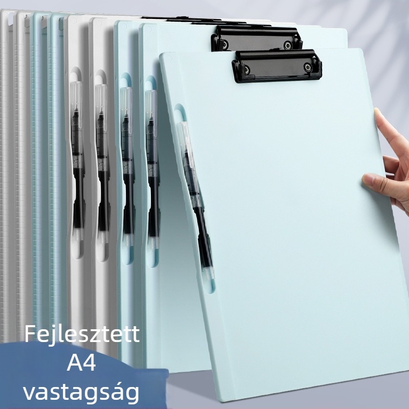 Műanyag klipboard, 10 cm-es csipesszel, Cy0151 modell, A4-es papírokhoz