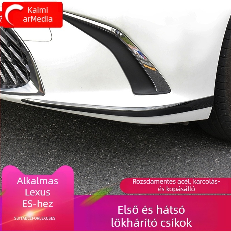 Lexus ES200/ES260/ES300h rozsdamentes acél ütközésvédő sáv – karosszéria dekoratív védő (Anyag: Rozsdamentes acél; Kompatibilitás: Lexus ES200/ES260/ES300h)