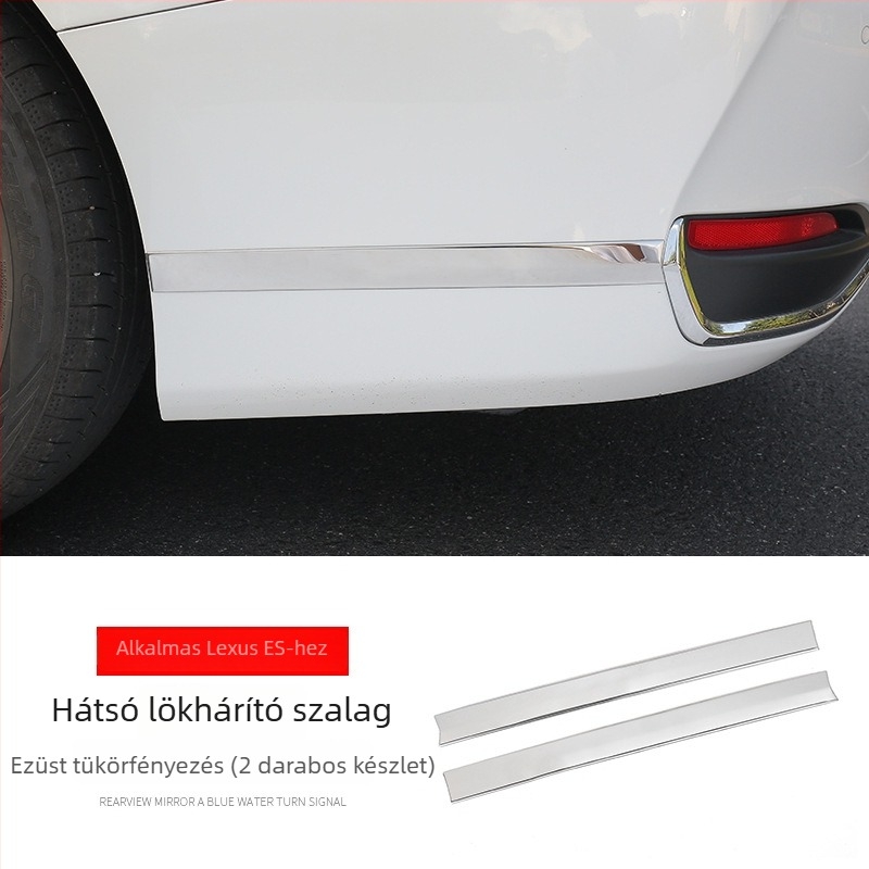 Lexus ES200/ES260/ES300h rozsdamentes acél ütközésvédő sáv – karosszéria dekoratív védő (Anyag: Rozsdamentes acél; Kompatibilitás: Lexus ES200/ES260/ES300h)