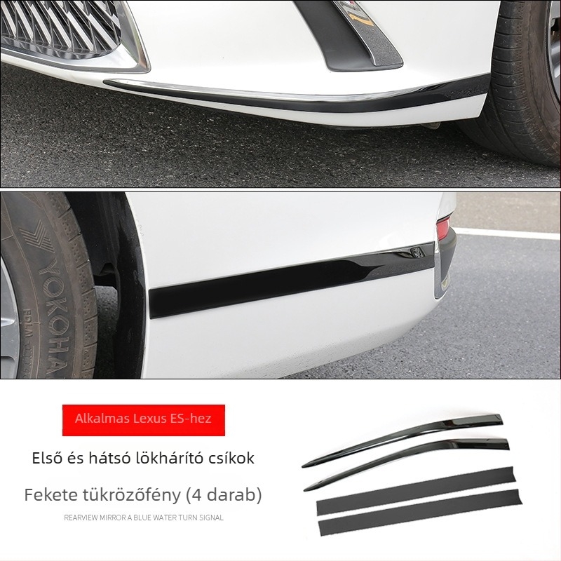 Lexus ES200/ES260/ES300h rozsdamentes acél ütközésvédő sáv – karosszéria dekoratív védő (Anyag: Rozsdamentes acél; Kompatibilitás: Lexus ES200/ES260/ES300h)