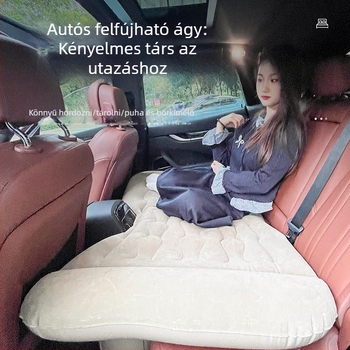 Hátsó üléshez tartó autó felfújható ágy HM8519 | Környezetbarát PVC | Automatikus felfújás | AI hangvezérlés | Maximális teherbírás 300 kg