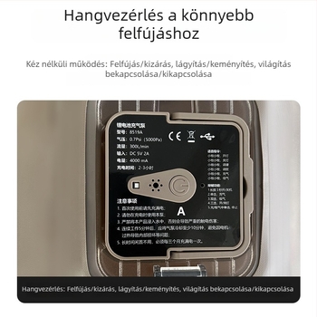 Hátsó üléshez tartó autó felfújható ágy HM8519 | Környezetbarát PVC | Automatikus felfújás | AI hangvezérlés | Maximális teherbírás 300 kg