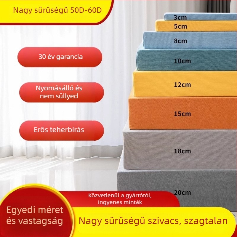 Magas sűrűségű, tiszta habból készült kanapé párna, levehető és mosható, ablakszögbe és kanapéra