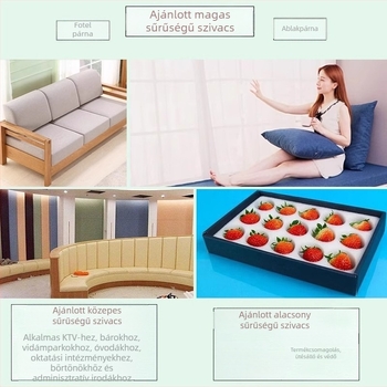 Puha huzattal ellátott szivacspárna – 90% szivacs tartalom, márka Brocade rabbit, kategória: szivacspárna, stílus: modern minimalizmus
