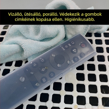 Szilikon távirányító tok Hisense CRF5A60-hoz, átlátszó, teljes lefedettség, modern minimalista stílus
