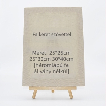 DIY punch needle hímelő készlet szövettel és fa kerettel orosz punch needle technikákhoz