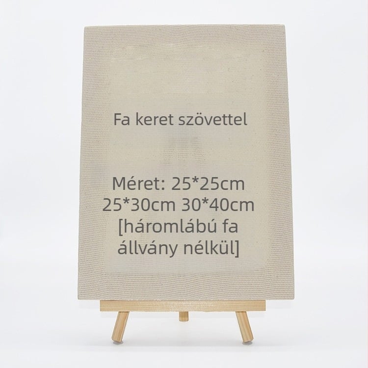 DIY punch needle hímelő készlet szövettel és fa kerettel orosz punch needle technikákhoz