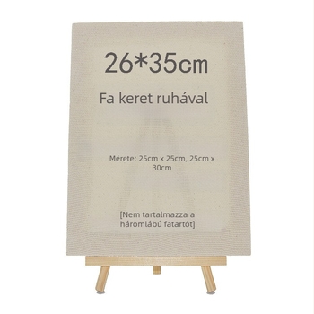 Punch needle hímzőkészlet 11-count pamut anyagon, fa kerettel