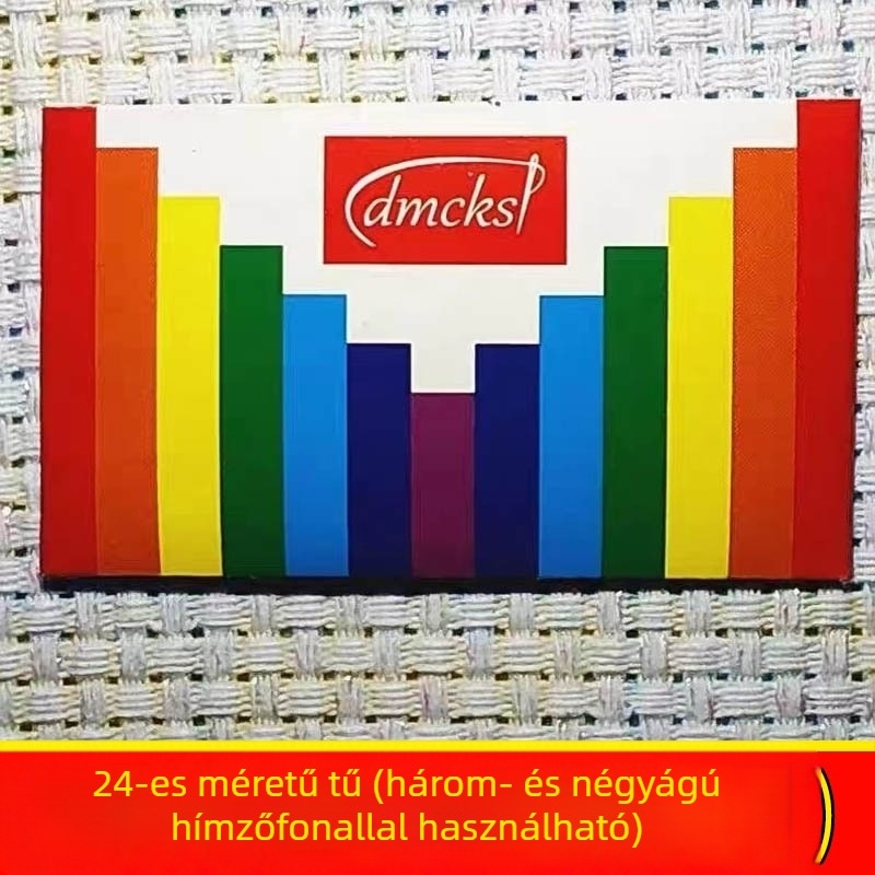 Nr. 24 tompa fejű hímzőtű keresztszemes hímzéshez, négy szálhoz, kerek fej