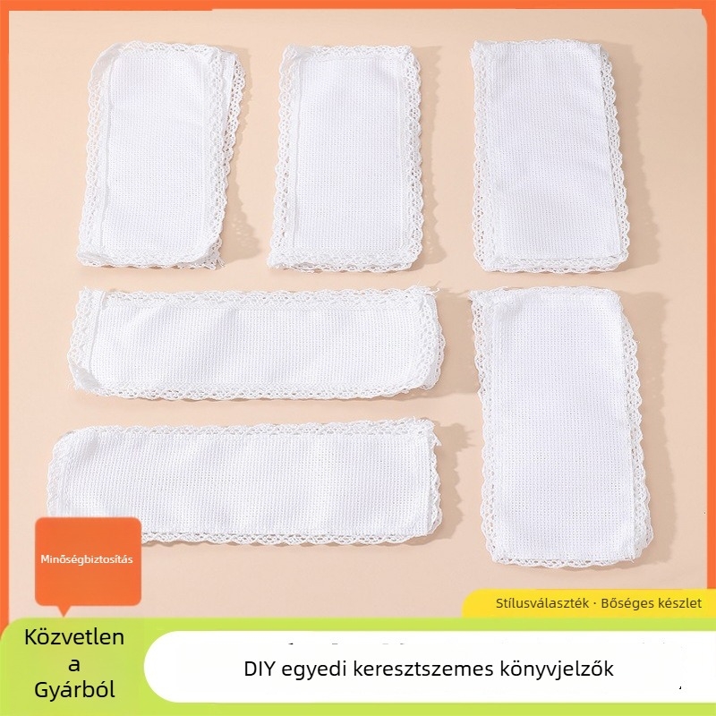 Keresztöltéses könyvjelző készlet lenvászonon, 14CT, hímző projekt