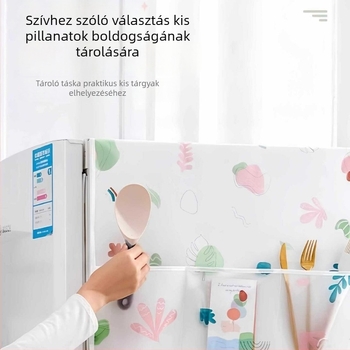 Hűtőszekrény porvédő huzat, többfunkciós gyapjú anyagú fedő a nappaliba