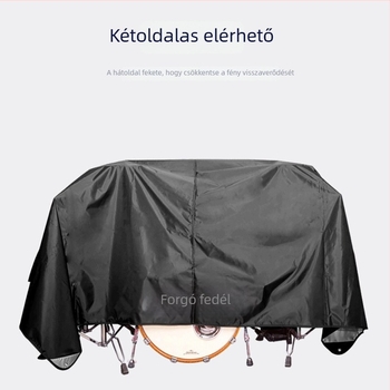 Porvédő takaró dobkészlethez és elektronikus hangszerekhez — vízálló, UV-álló és porálló; 420D Oxford anyag, poliészter rost, testreszabható