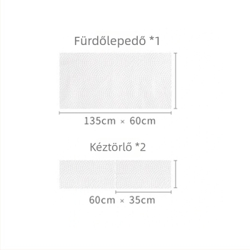 ITO egyszer használatos fürdő törölköző készlet, 100% regenerált cellulóz rostból, egyedi csomagolású, nedvszívás 5–10 mp