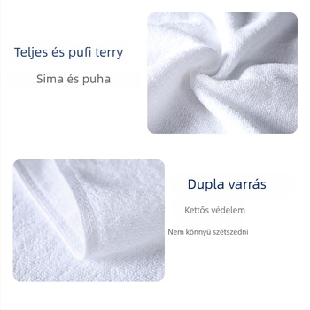 Szállodai pamut törölköző, 350 g, sík szövés, ply fonal, nedvességfelszívás 15–20 mp