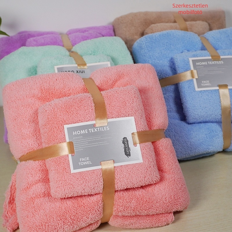 Coral Fleece anyagú fürdő- és strandtörölközők készlet felnőtteknek, nedvszívó