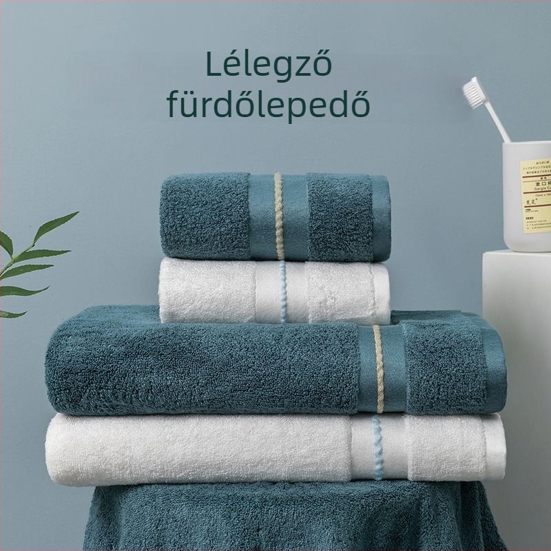 Derton bambusz rostból készült fürdőlepedő, hímzett felülettel, 500g+, 32s cérna