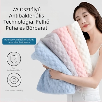 Korall fleece fürdőlepedő, 150d szál, plain weave, 300-400 g, Crown First
