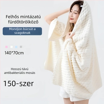 Korall fleece fürdőlepedő, 150d szál, plain weave, 300-400 g, Crown First
