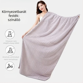 Korall fleece fürdőlepedő, 150d szál, plain weave, 300-400 g, Crown First