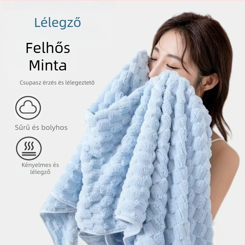 Korall fleece fürdőlepedő, 150d szál, plain weave, 300-400 g, Crown First