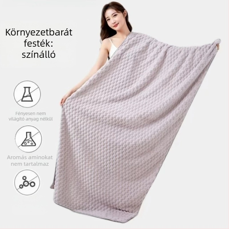 Korall fleece fürdőlepedő, 150d szál, plain weave, 300-400 g, Crown First