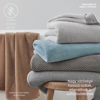 Fürdőlepedő férfiaknak, korall fleece, 300–400 g, 150D, egyszerű szövés, fürdő/strand használatra