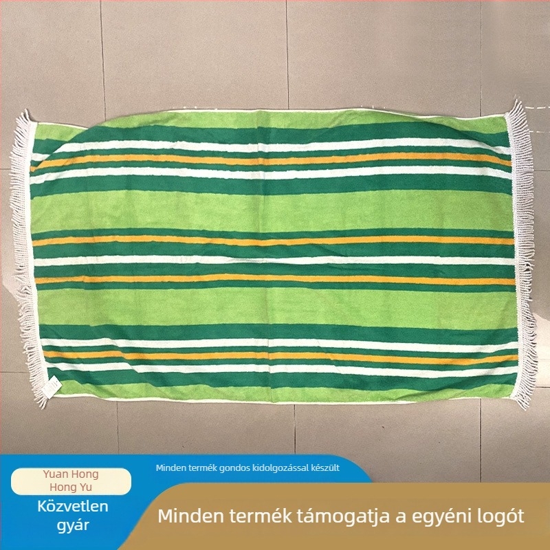 Fürdő- és strandtörölköző – 100% pamut, 200–300 g/m², 32s fonal, cut-pile szövet, testreszabott feldolgozás elérhető