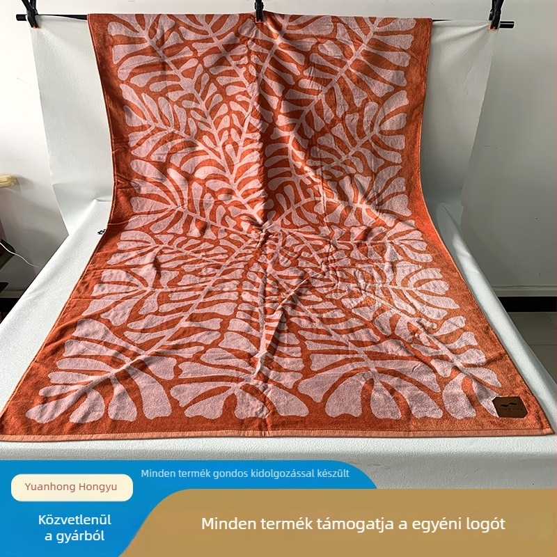 Fürdő- és strandtörölköző – 100% pamut, 200–300 g/m², 32s fonal, cut-pile szövet, testreszabott feldolgozás elérhető