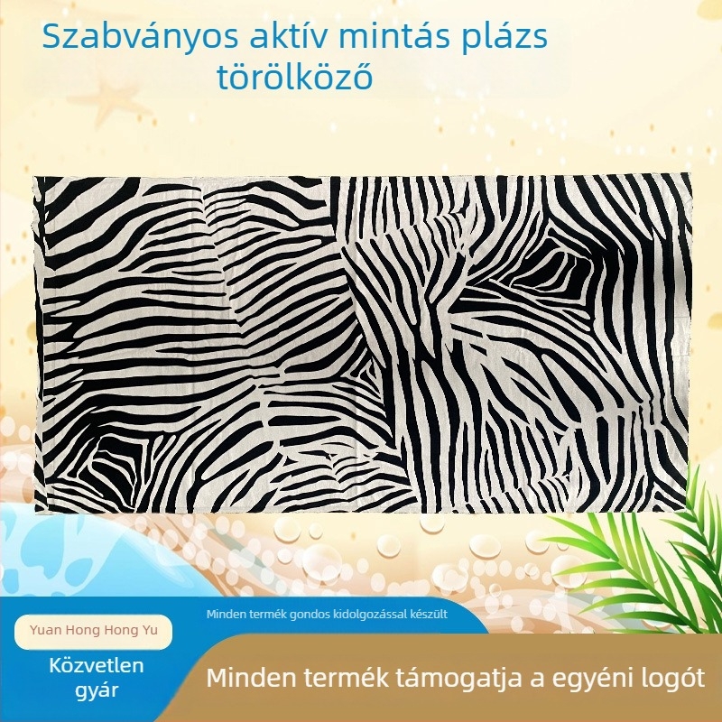 Fürdő- és strandtörölköző – 100% pamut, 200–300 g/m², 32s fonal, cut-pile szövet, testreszabott feldolgozás elérhető