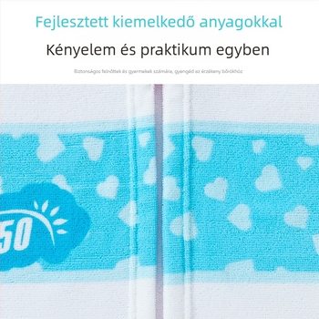 Kapucnis fürdőlepedő, vállon viselhető kendő, gyorsan száradó mikroszálas anyag, testre szabható mintázat
