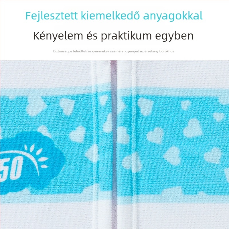 Kapucnis fürdőlepedő, vállon viselhető kendő, gyorsan száradó mikroszálas anyag, testre szabható mintázat