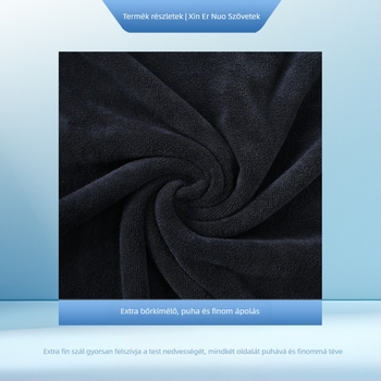 Fürdőköpeny poncsó kapucnival ultra‑finom rostból, gyorsan száradó strandviselet (Anyag: Ultra-fine Fiber; Szálak: 120D; Tömeg: <100 g; Szövés: Plain weave)