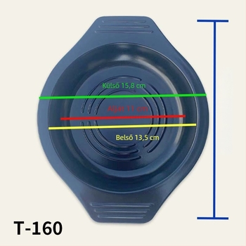 Vastagított melaminból készült fazéktálca, megnövelt hőálló alap és szigetelő alátét.