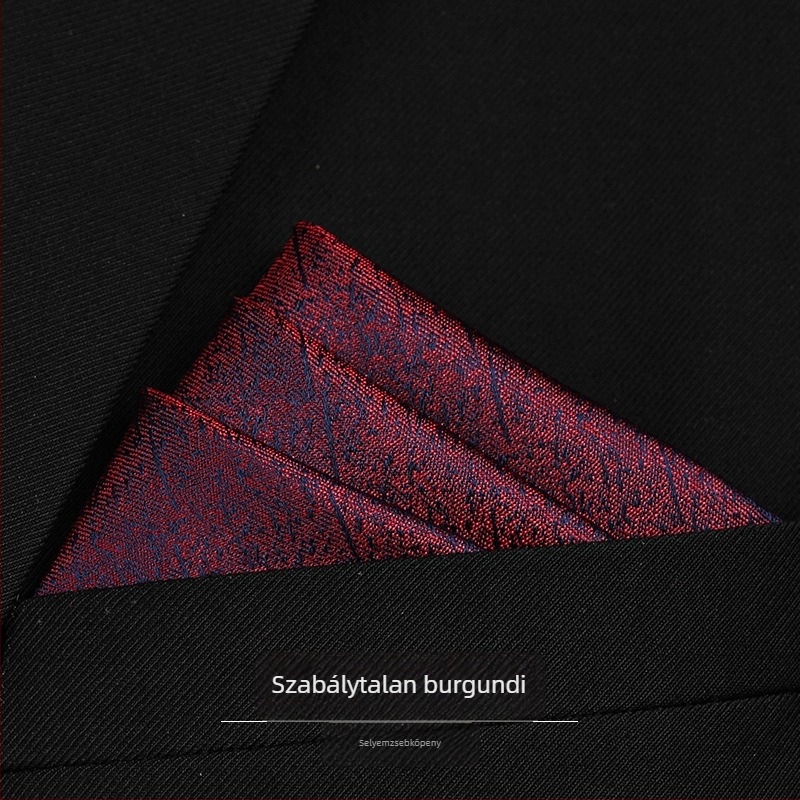 Zsebkendő a zakóhoz mulberry selyemből, jacquard csíkos mintázat, poliészter bélés, uniszex, 2025 téli szezon