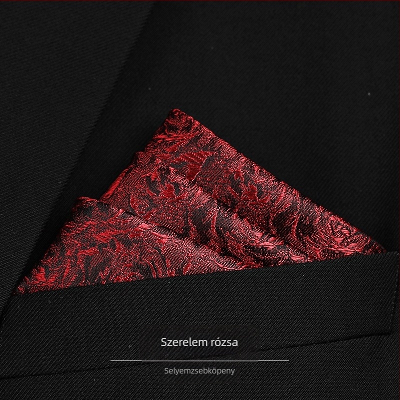 Zsebkendő a zakóhoz mulberry selyemből, jacquard csíkos mintázat, poliészter bélés, uniszex, 2025 téli szezon