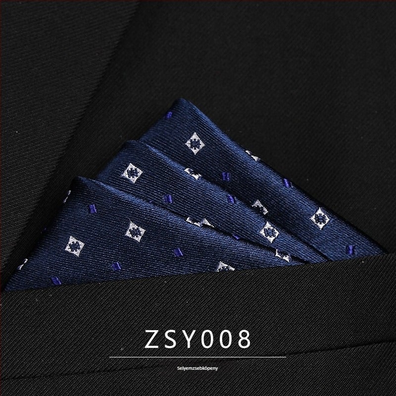Zsebkendő a zakóhoz mulberry selyemből, jacquard csíkos mintázat, poliészter bélés, uniszex, 2025 téli szezon