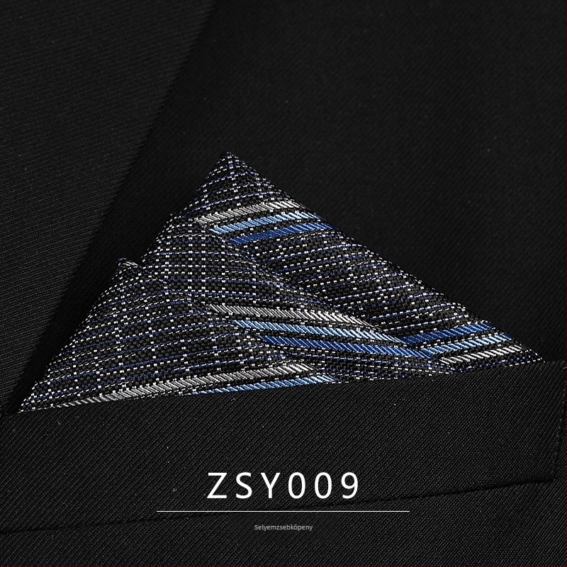 Zsebkendő a zakóhoz mulberry selyemből, jacquard csíkos mintázat, poliészter bélés, uniszex, 2025 téli szezon
