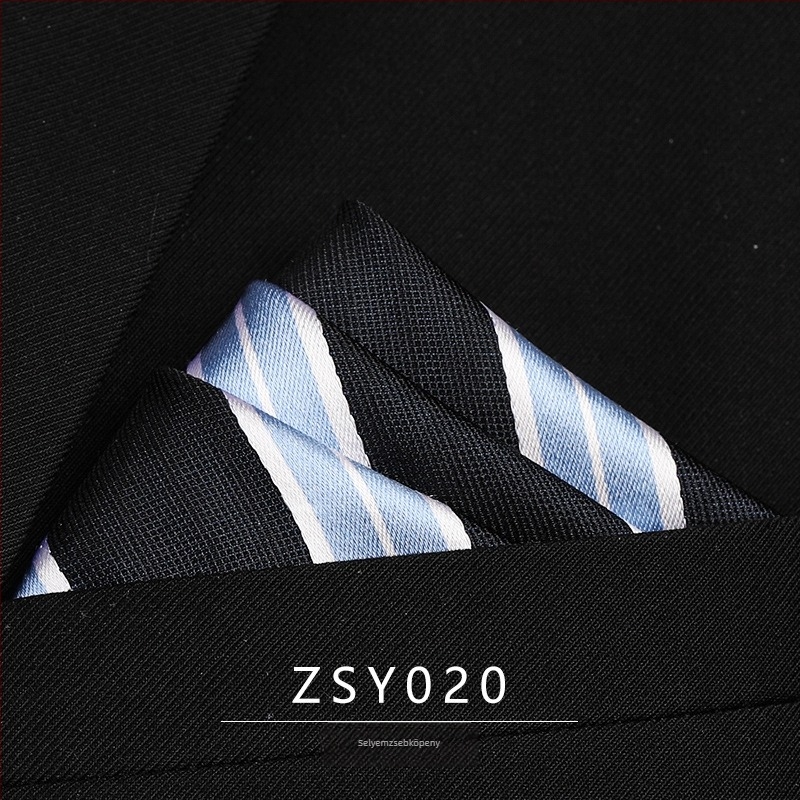 Zsebkendő a zakóhoz mulberry selyemből, jacquard csíkos mintázat, poliészter bélés, uniszex, 2025 téli szezon