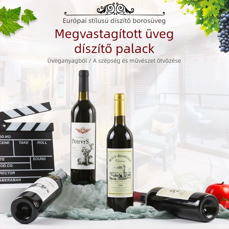 Borospalack dekorációs rekvizit – üveg – márka SS – logónyomás elérhető – borospalack és egyéb felhasználásokhoz