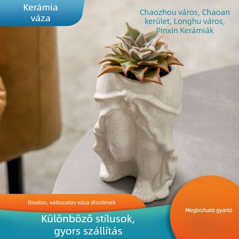 Nordic stílusú kerámiaváz otthon és irodai dekorációhoz