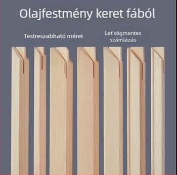 Olajfestmény-keret belső profil, fenyőfa, négyszögletes forma, Tian Huang Painting Material, Művészeti kellékek
