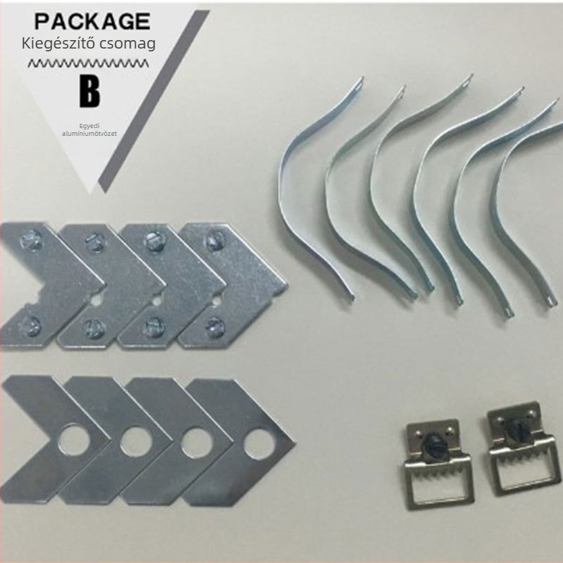 Fém képkeret sarok – L alakú rögzítő elem, sztancolt, testreszabható, kampó