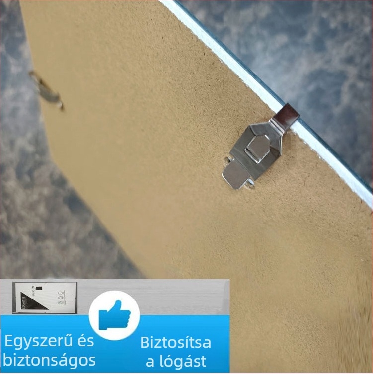 Keret nélküli fém hátlap fényképtartóhoz, rugós klipekkel rögzítés, Deheng márka, stancolás technika, nappali dekoráció