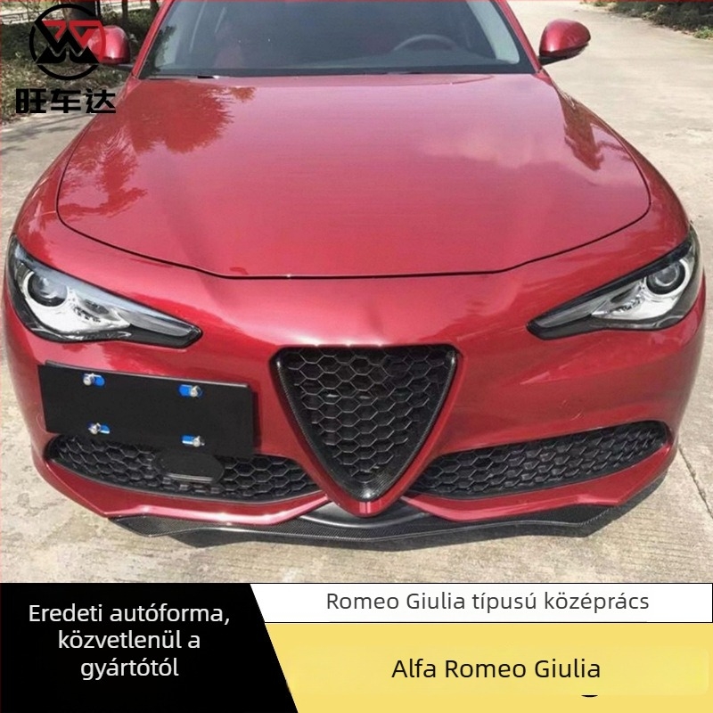 Karbon szálas V-stílusú hűtőmaszk keret Alfa Romeo Giulia számára, négyleaf lóhere mintázattal