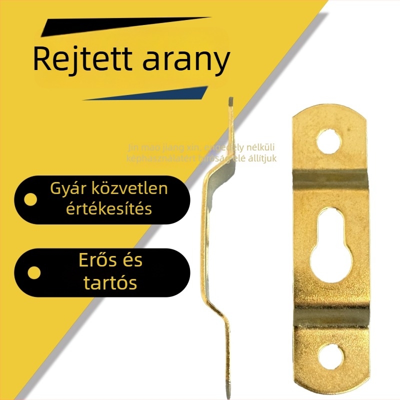 Fém keret-hardver keresztszemes kapcsoláshoz fotókerethez rejtett csattal és nagy kampóval