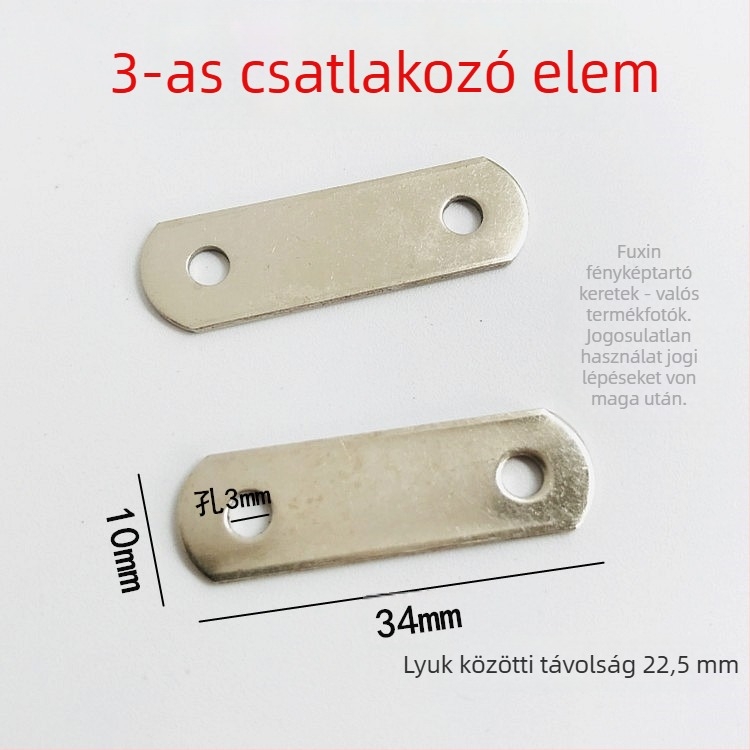 Metal hátlap rögzítő elem fotókerethez – Nr. 3 hátsó panel csatlakozó, 200 db