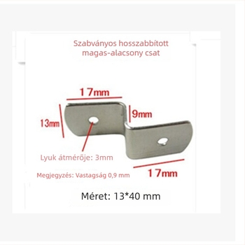 Fém fotókeret-hardver, elektroplattázott felülettel, modern letisztult stílus, fotókeret kampók, csomagolásban 200 darab